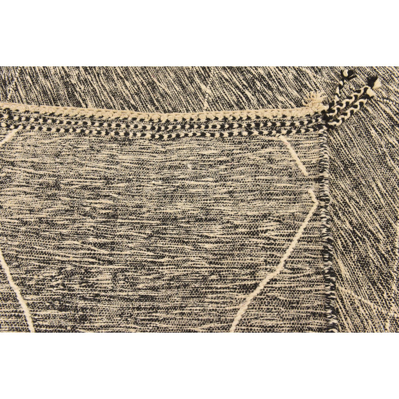 Tapis noir et blanc Noack