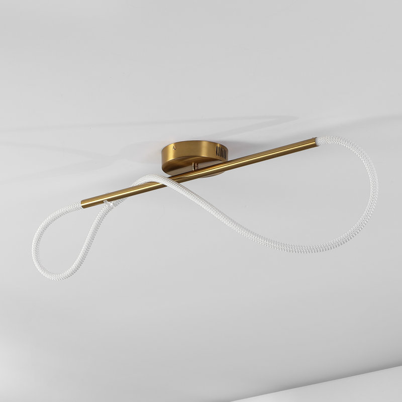 Alessio 1 - Light LED Flush Mount, 36" H x 39.98" W x 0.75" D, Brass Gold