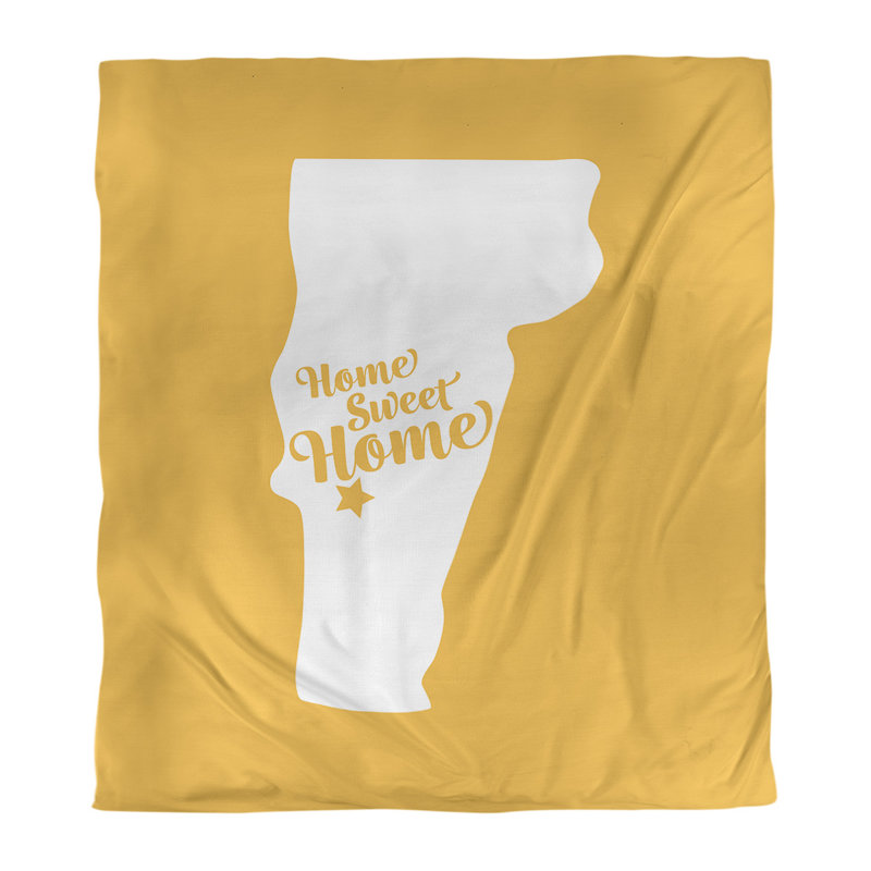 Housse de couette réversible simple et réversible home rutland, Housse de couette simple TG, Jaune, Microfibre