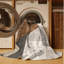 Tapis industriel abstrait beige lavable à la machine Bensonhurst - Reliure beige-252420838