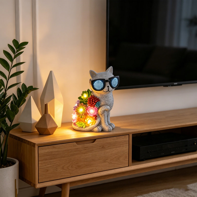 Lampe solaire d'extérieur imperméable en résine