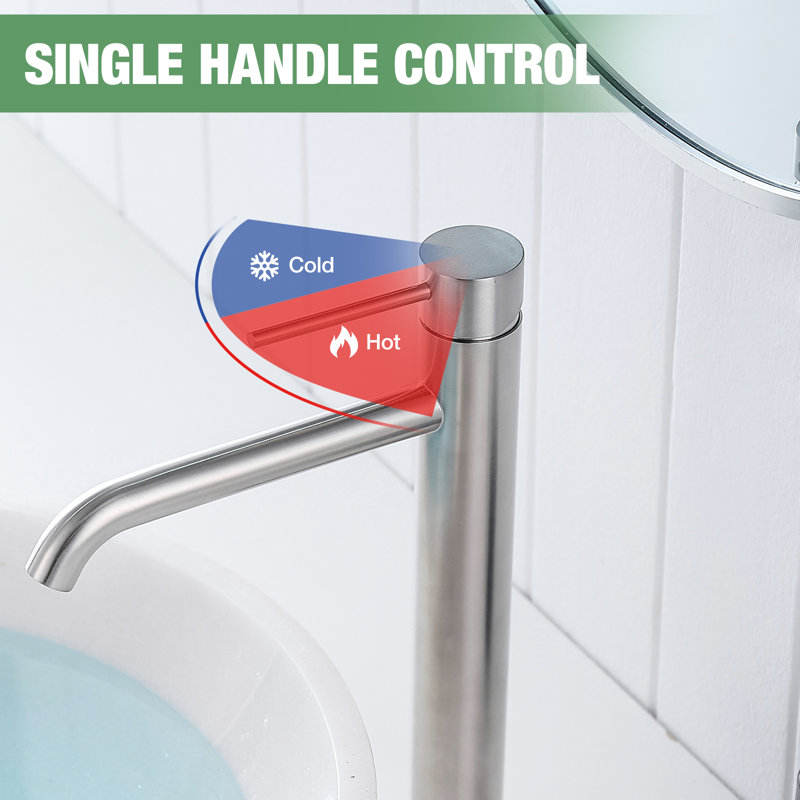 Single-Hole Single-Handle Bathroom Faucet, Brushed Nickel