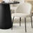 5-Piece Round Dining Table Set For 4 With Black Pedestal Table And 4 Upholstered Chairs-111570511