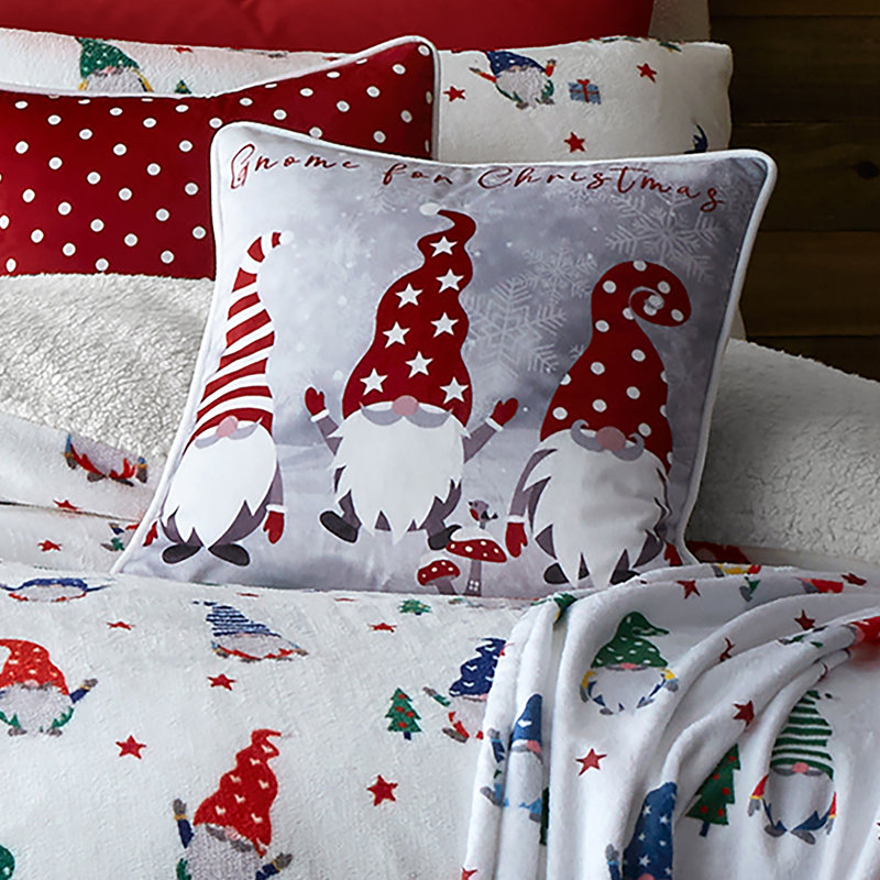 Gonks Animal Print Red Square Cushion Cover