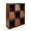 Bibliothèque ouverte à 9 cubes, armoire de rangement en bois à 3 niveaux avec poignées à tirer, étagère de présentation autoportante pour bureau à domicile, chambre à coucher, salon