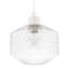Elegant Faceted Clear Glass Pendant Shade With Diamond Cut Pattern By 