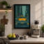 Yellow Cab in the City Retro - Wrapped Canvas-184199312-184199313
