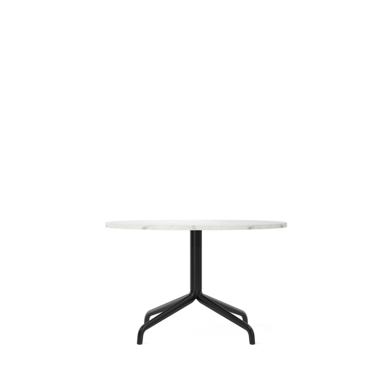Harbour Round Dining Table, 31.5" W x 31.5" L, Under Standard Height, Off White Marble
