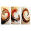 Golden and Red Coastal Waves - Coastal, reproduction d'art sur toile encadrée 3 pièces-129075473-129075475