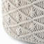 Pouf rond de 18 pouces de largeur en macramé de coton naturel tissé à la main