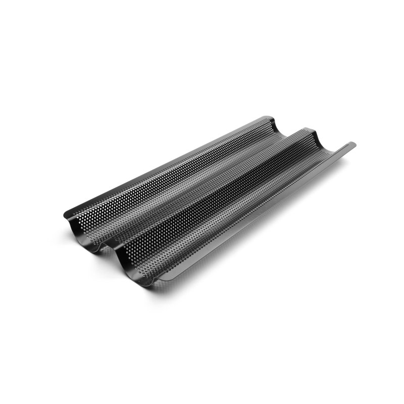Non-Stick Perforated Steel Baguette Pan