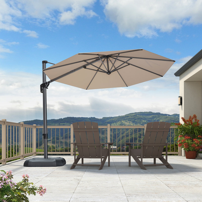 Cantilever Parasol, Beige, 274.3cm H x 304.8cm W x 304.8cm D