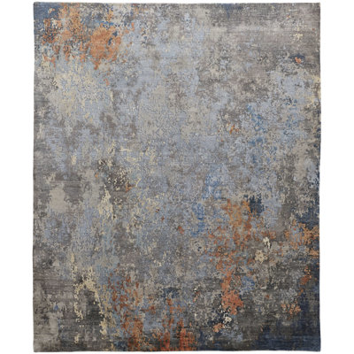 Taycen Modern Abstract Blue Area Rug