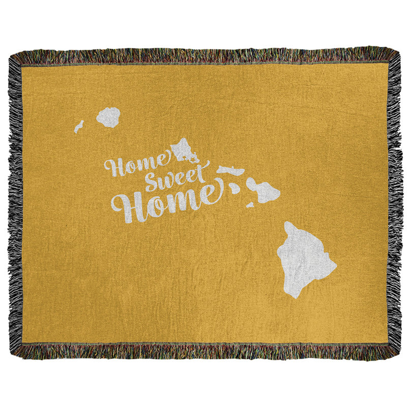 Jeté en coton tissé honolulu doux, l 37 po x L 52 po, Jaune