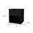 20" Black Wood One Drawer Nightstand