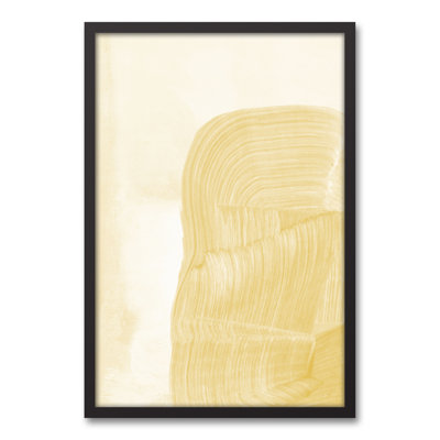 Jaune abstrait - peinture encadrée