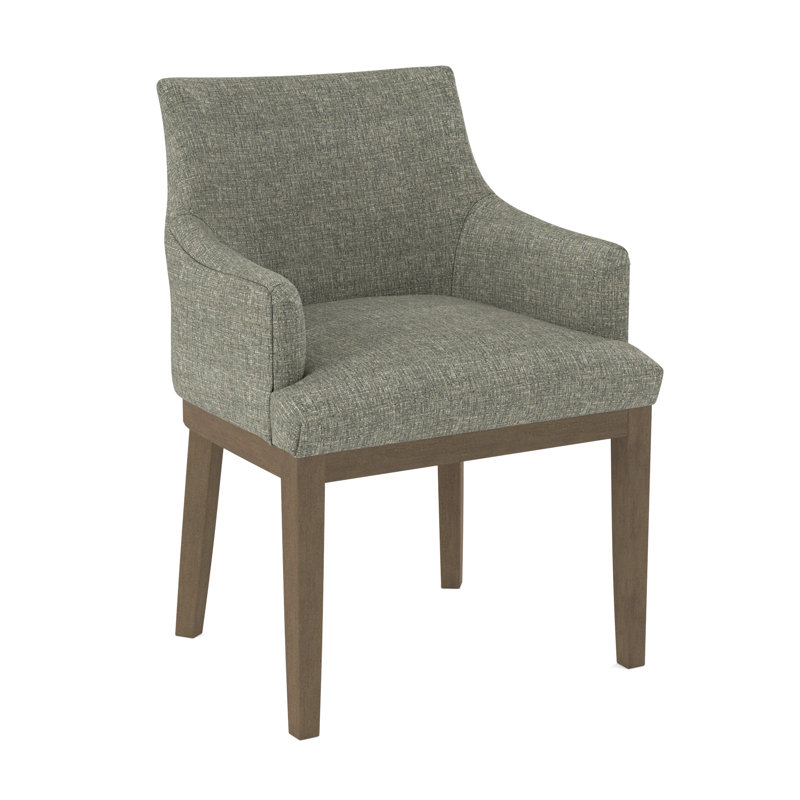 Upholstered Arm Chair, Applause Bajah Ruby, Weathered Gray