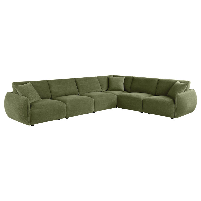 Upholstered 38 " Eco Ease® Performance Fabric Reclining L-Shaped Sectional, Benjamin