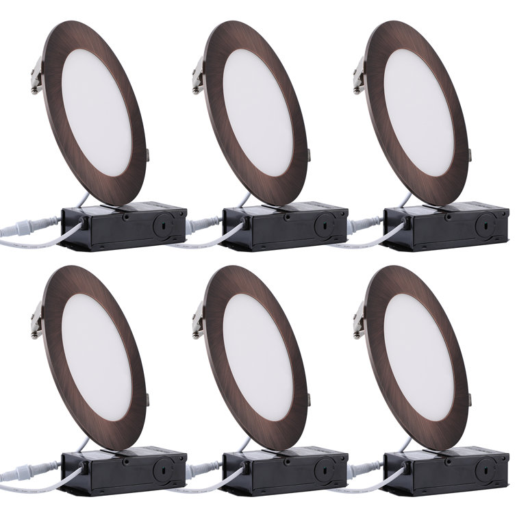 Elite 6" LED Canless Remodel Recessed Lights with J-Box, Wet Locations Available