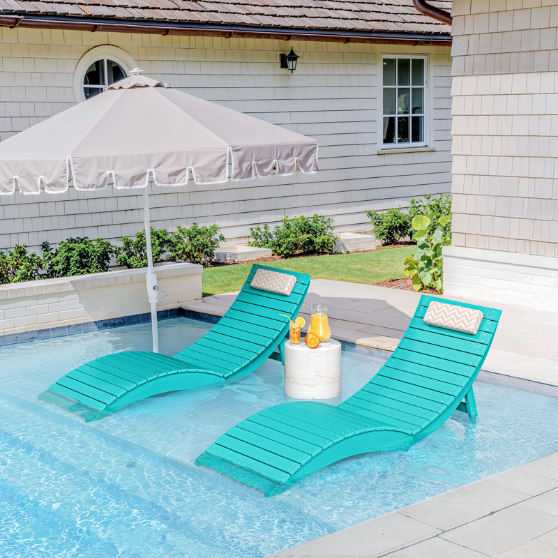 Chaise longue de patio pliable Aquawave, Bleu Aruba