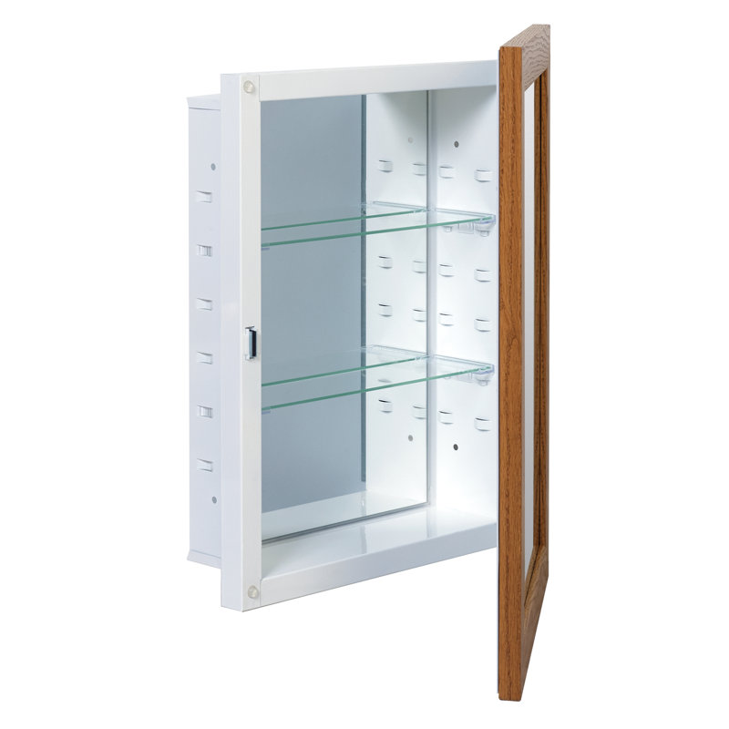 Armoire à pharmacie à cadre encastré Abdalrahman, H 22,25 po x l 16,25 po x P 5 po