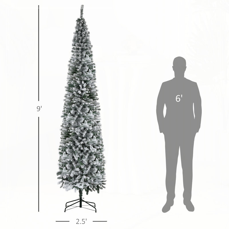 Arbre de Noël artificiel enneigé 9 pi