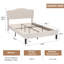 Ensemble de chambre avec lit plateforme 3 pièces Minisha-1902786549-1902786550