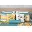 Yellow Stripes Feathers Pillow