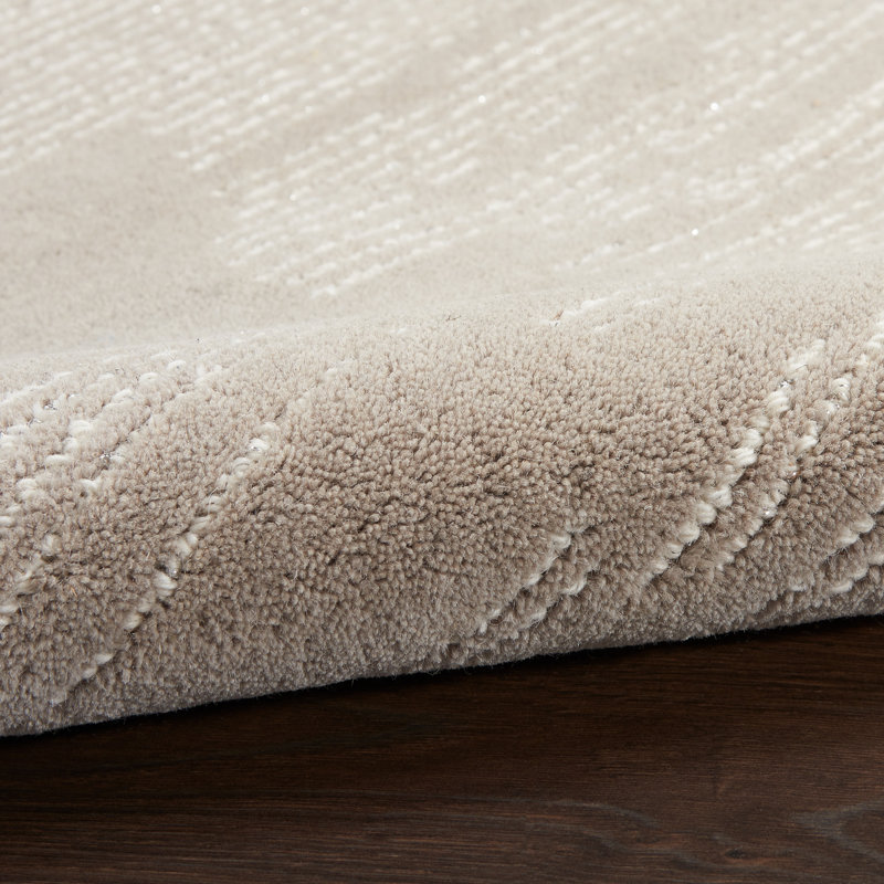 Laurene Abstract Area Rug in Taupe/Ivory, Rectangle 8'6" x 11'6"