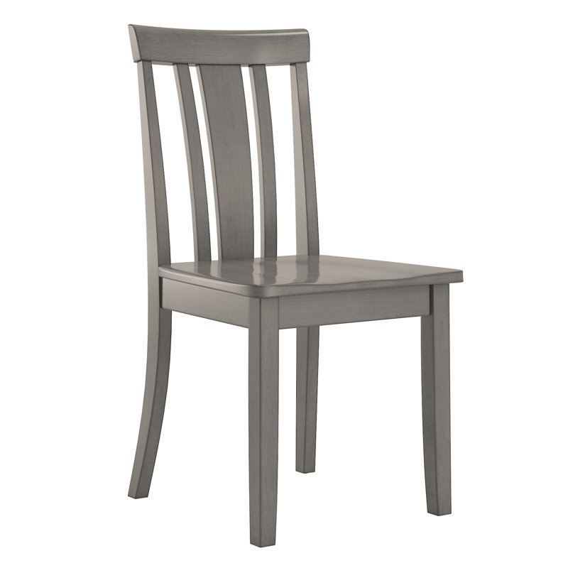 Chaise d'appoint en bois massif H 17,15 po Plympton, Gris antique