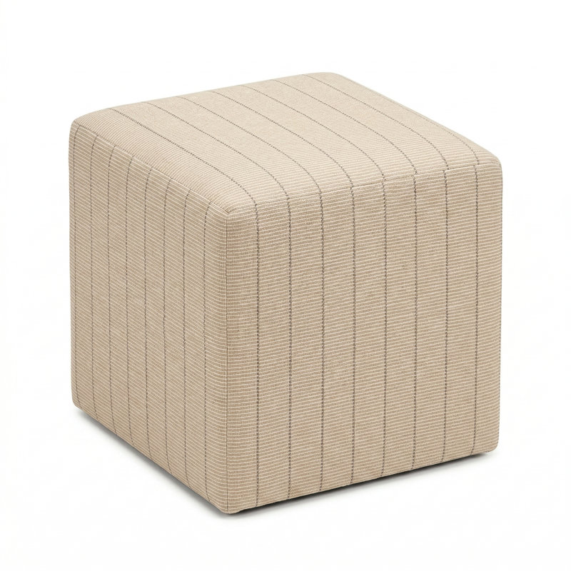 Berlin Gardens Lilly Hive 20" Square Pouf, Beige