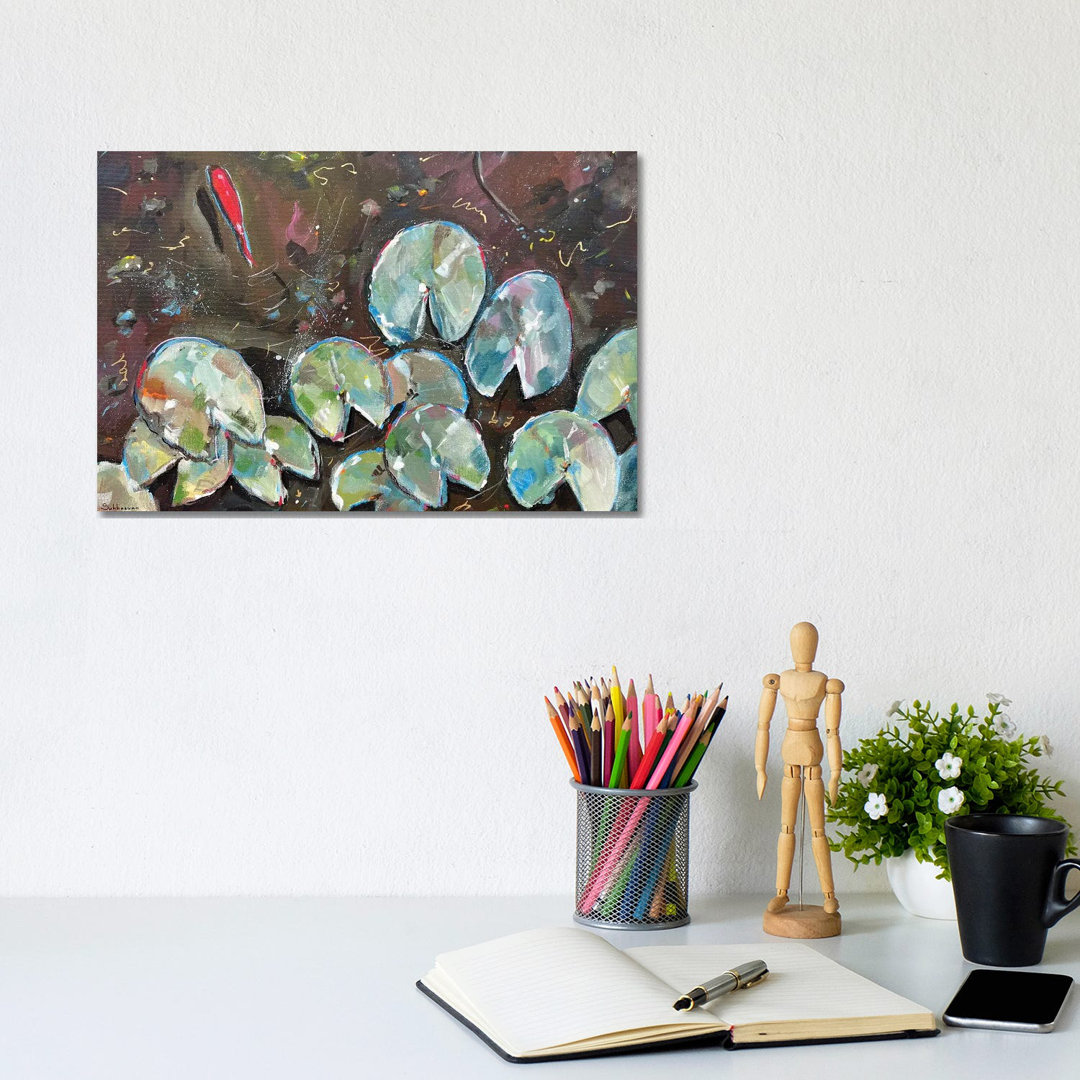 Japanese Pond With Koi Fish by Victoria Sukhasyan - Gallery-Wrapped Canvas Giclée on Canvas