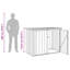 Boîte de rangement pour le jardin vidaXL - noir - 59,65 x 32,28 x 43,50 po