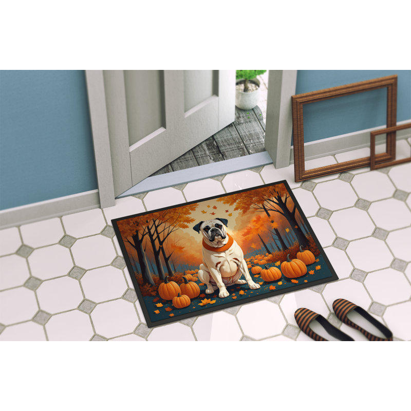 Tapis d'intérieur ou d'extérieur blanc Boxer, L 18 po x L 27 po