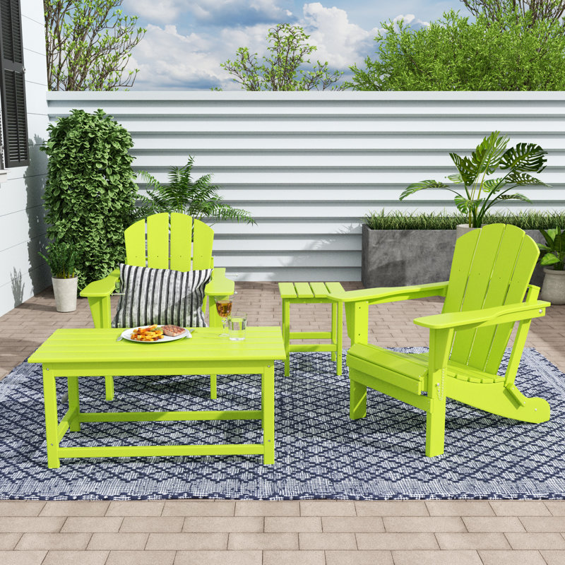 Laguna Foldable Outdoor Adirondack Chair, Lime