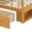 Canopy bed frame with bookcase headboard, usb outlets and led lights, storage cubbies, footboard drawer and reversible rack-2114065320-2114065325