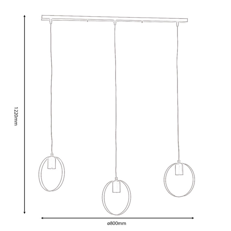 3 - Light Matte Black Pendant