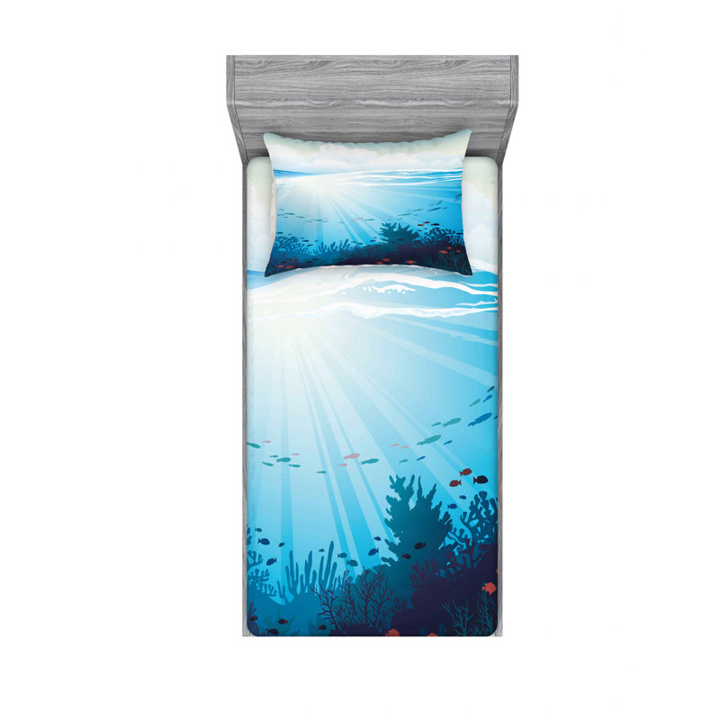 Microfiber Sheet Set, Twin Sheet Set with Fitted Sheet