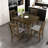 Modern Wood Dining Table Sets For 4, Compact And Space-saving, Walnut Finish