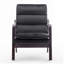 Chaise d'appoint Mid-Century moderne avec accoudoirs en bois pour le salon-1708455487
