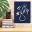 'Floral Sketch 1 Navy' by Pamela Munger Canvas Wall Art, 18" x 26"-886884915