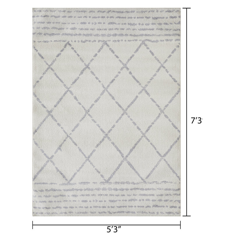 Tapis crème Christine Bennita, Rectangle 5 pi 3 po x 7 pi 3 po