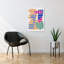 Vibrant Striped Shapes Abstract Modern Vintage Wall Art Print-1745564662