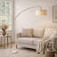 Lampe sur pied Accent, 78 po, abat-jour tambour blanc, base en marbre