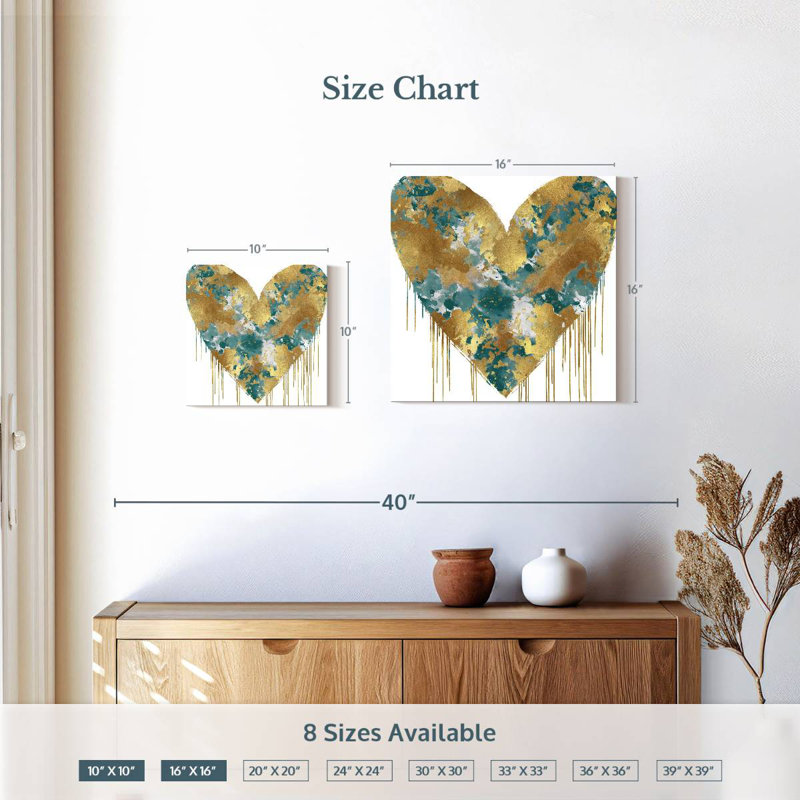 Hardie Big Hearted - vert et or, H 10 po x l 10 po