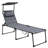 Outsunny Adjustable Backrest Outdoor Lounge Chair With Sunshade And Pillow, Perfect For Beach, Camping, And Patio Relaxation-124527852