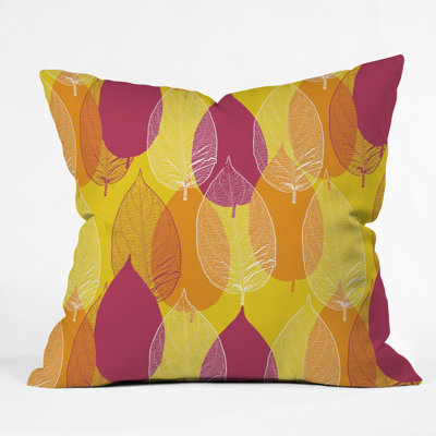 Coussin décoratif grandes feuilles