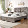 Oceant Farmhouse Bed Frame with 49.2" Barn Door Headboard