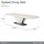 Fantosini Pedestal Dining Table - Silver Mist