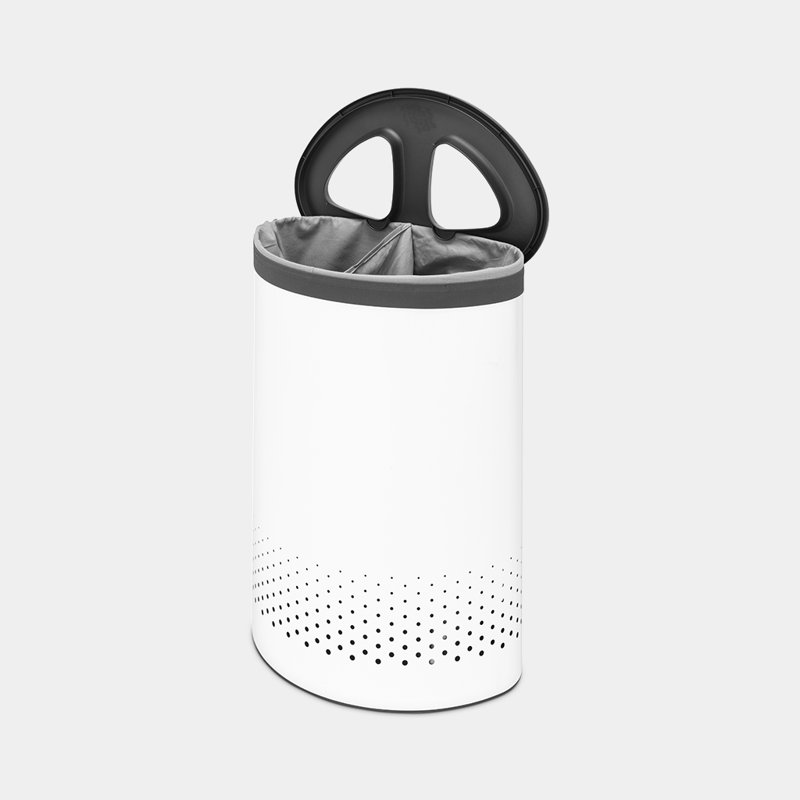 Brabantia 55 Litre Selector Laundry Bin, White/Grey